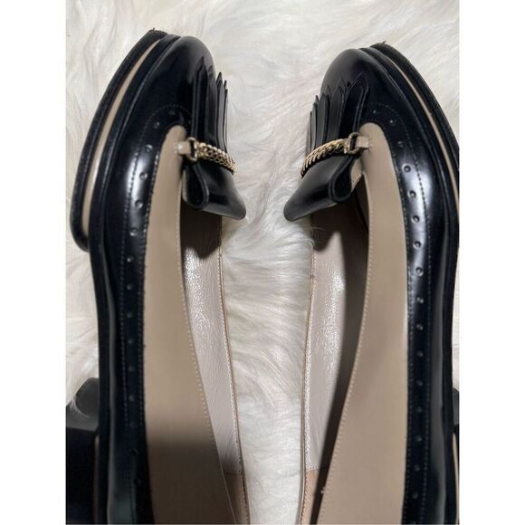 Jason Wu stacked Kiltie Oxford leather loafers two tone 37.5 - Picture 10 of 15